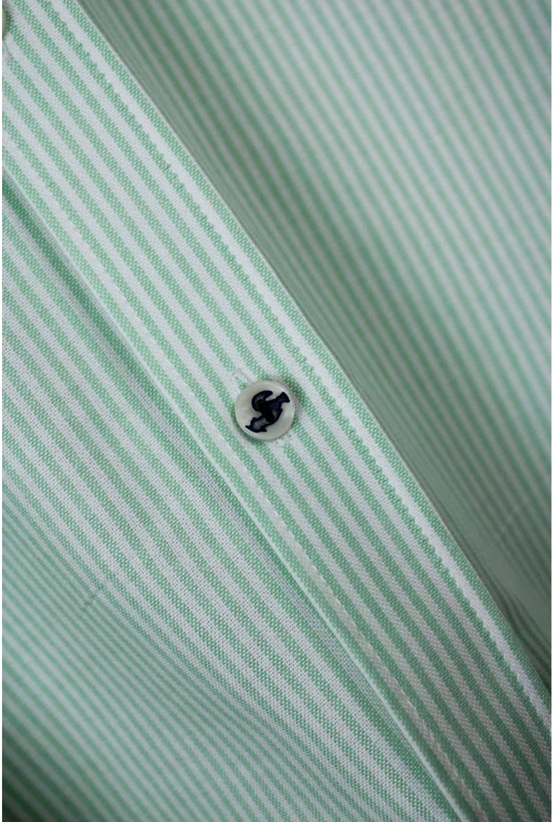 CAMISA OXFORD RAYAS VERDE PATADEGAYO