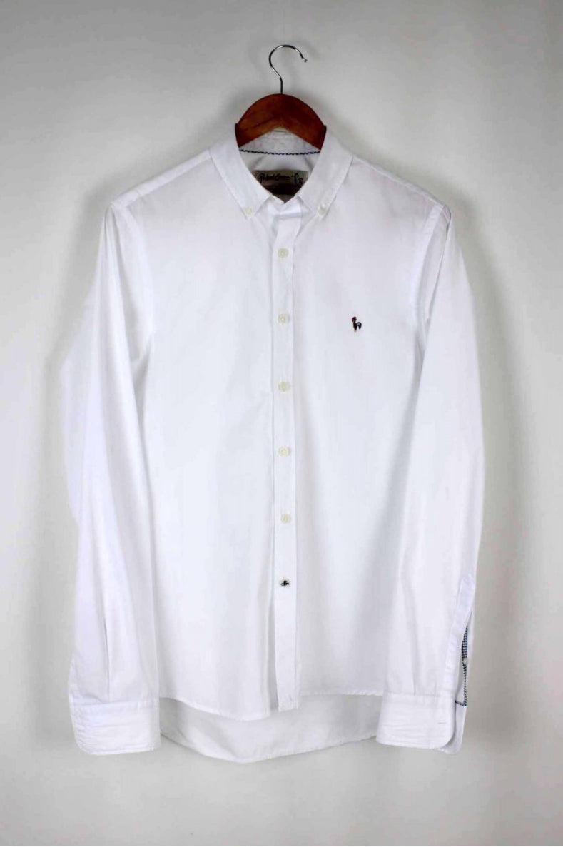 CAMISA OXFORD EFECTO LAVADO BLANCO PATADEGAYO