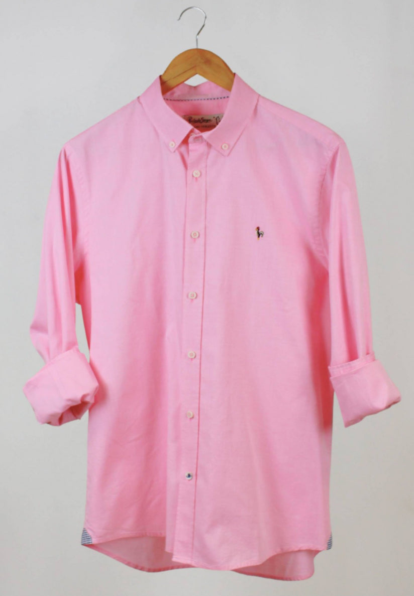 CAMISA OXFORD EFECTO LAVADO ROSA PATADEGAYO