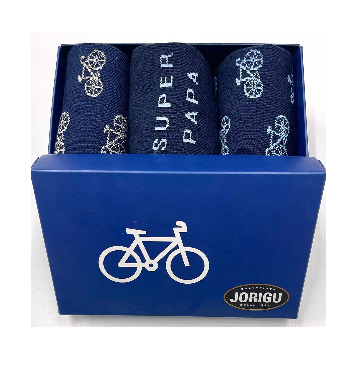 CAJA CALCETINES ALGODON SUPER PAPA BICI CLASICA
