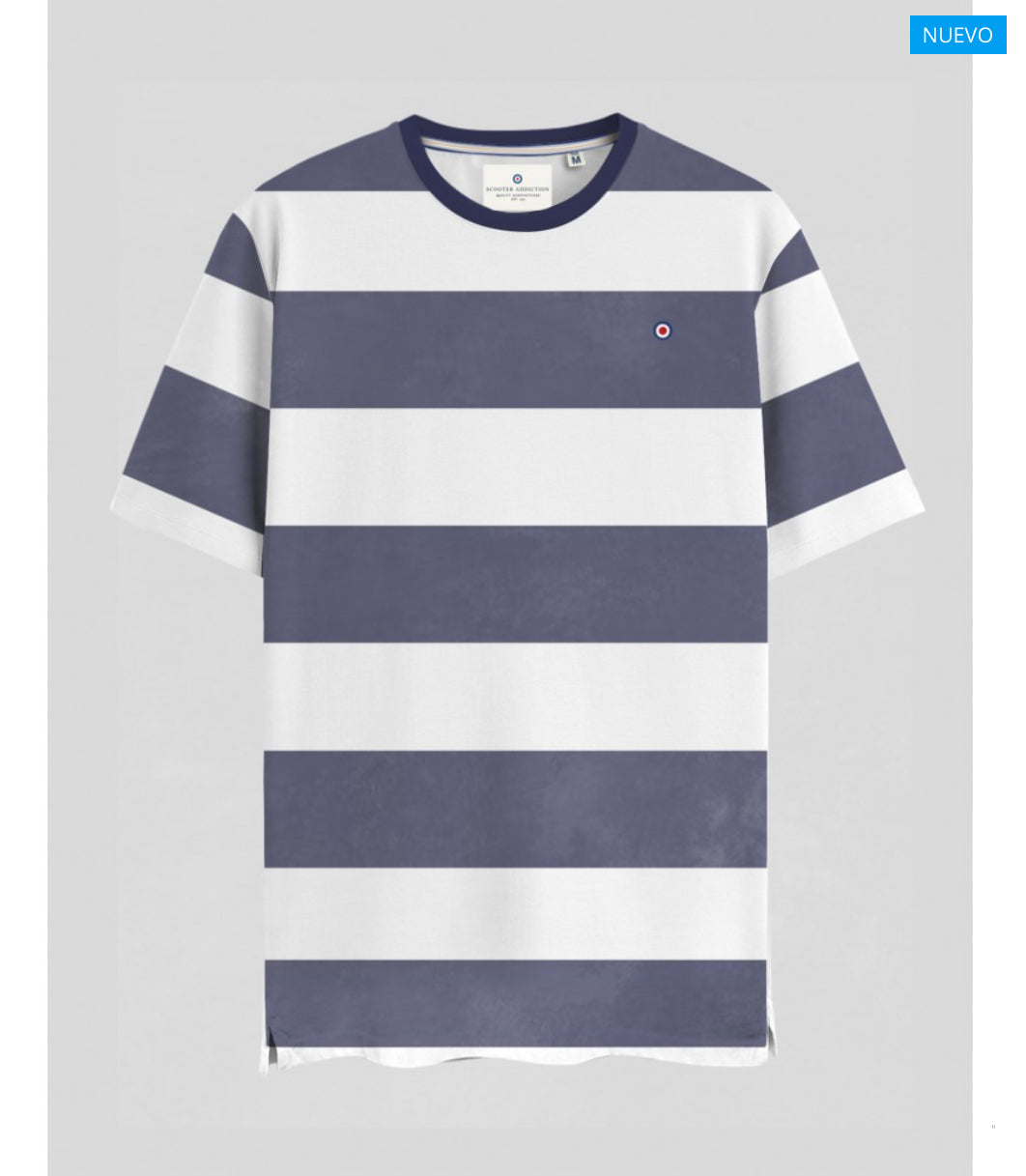 CAMISETA SUPER STRIPE AZUL MARINO SCOOTER