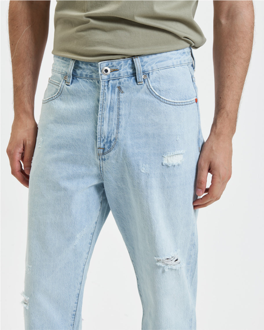 DAD RELAXED FIT LIGHT WASH JEANS GIANNI LUPO