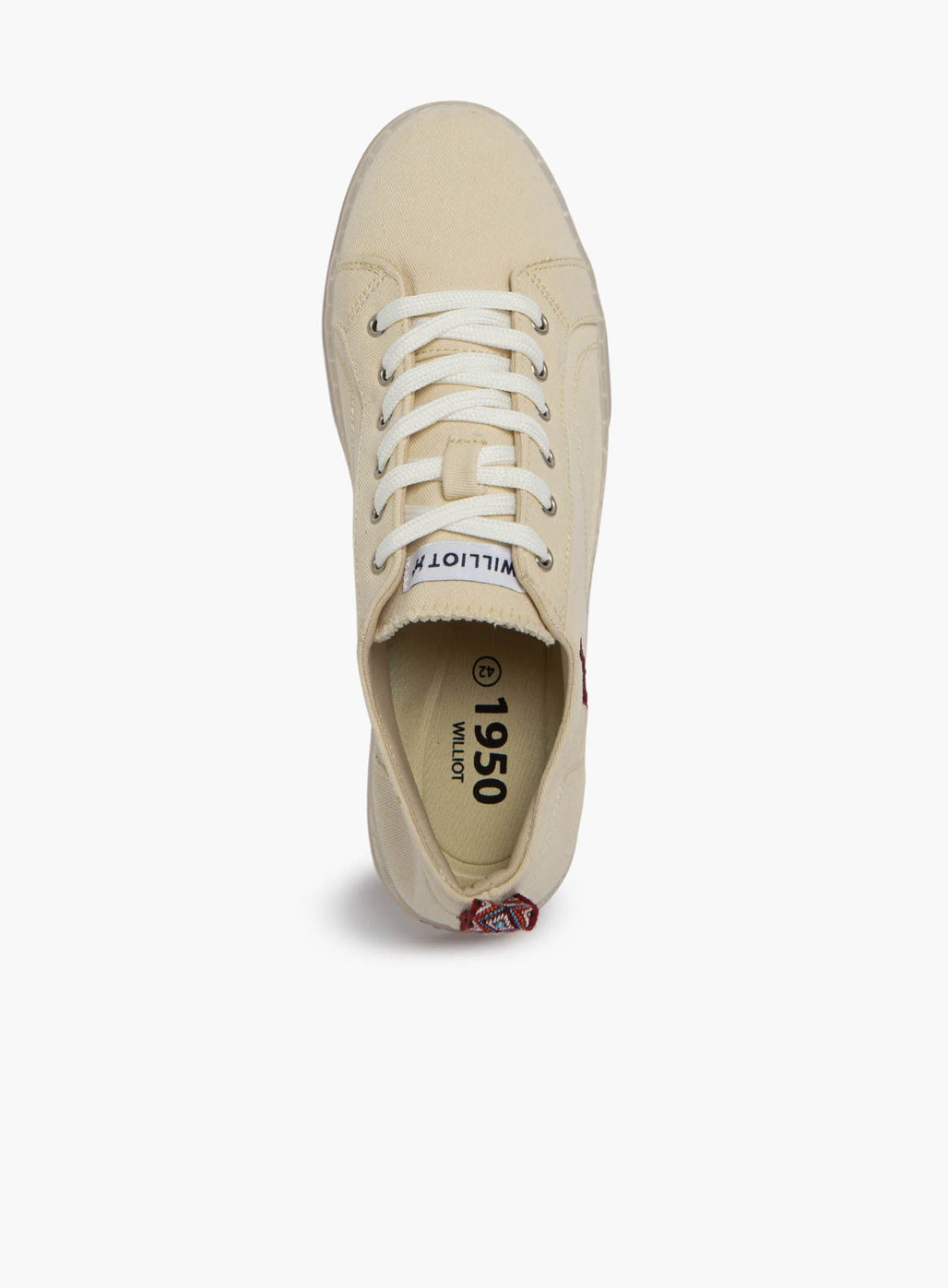 ZAPATILLA LONA ÉTNICA CREMA WILLIOT