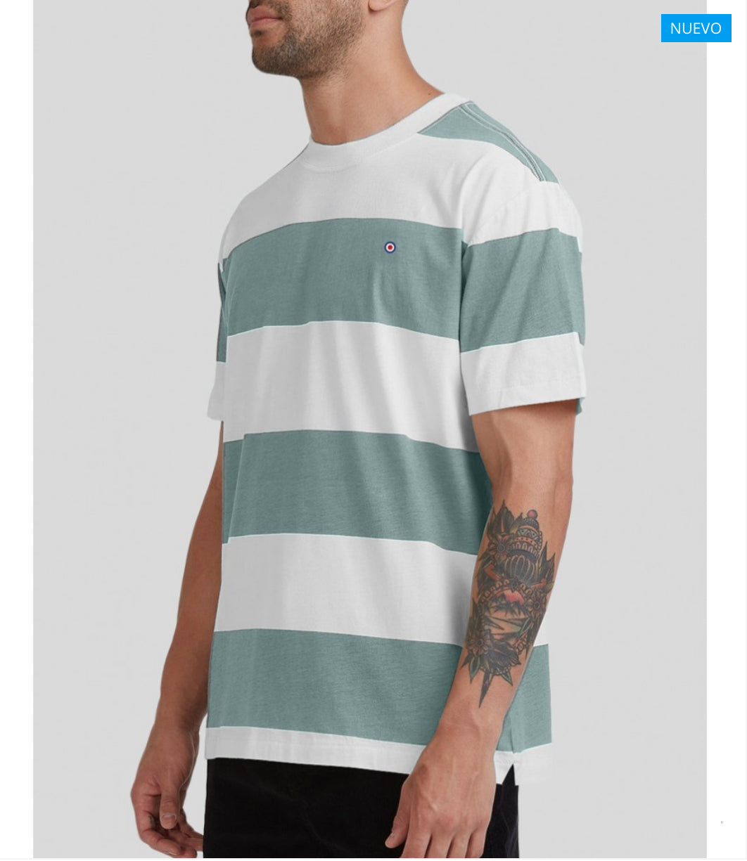 CAMISETA SUPER STRIPE VERDE AGUA SCOOTER