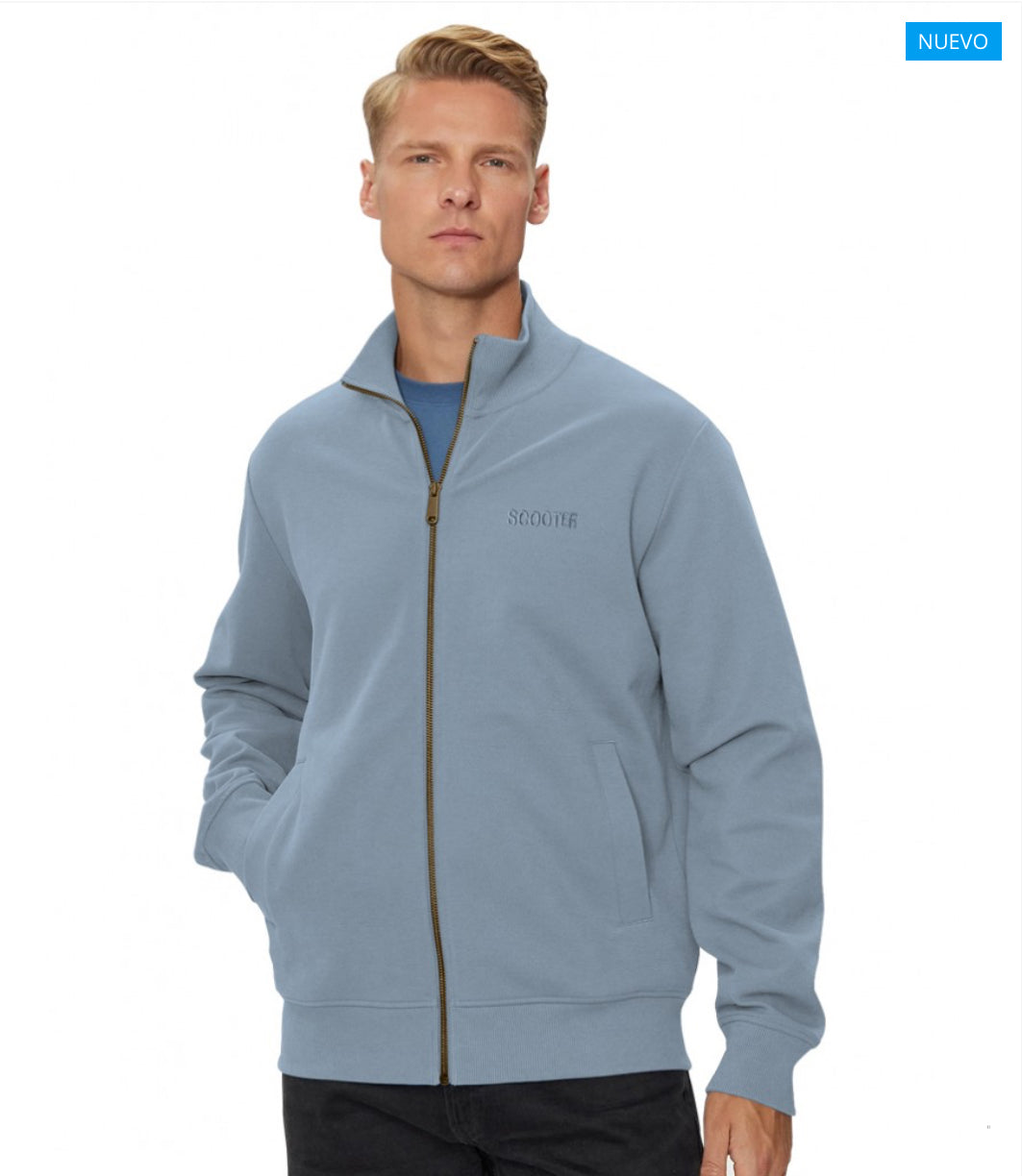 SUDADERA CREMALLERA ENFIELD AZUL CLARO SCOOTER