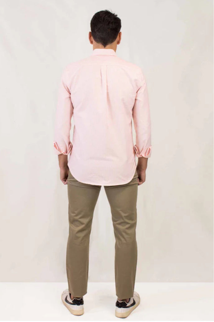 CAMISA OXFORD RAYAS NARANJA PATADEGAYO