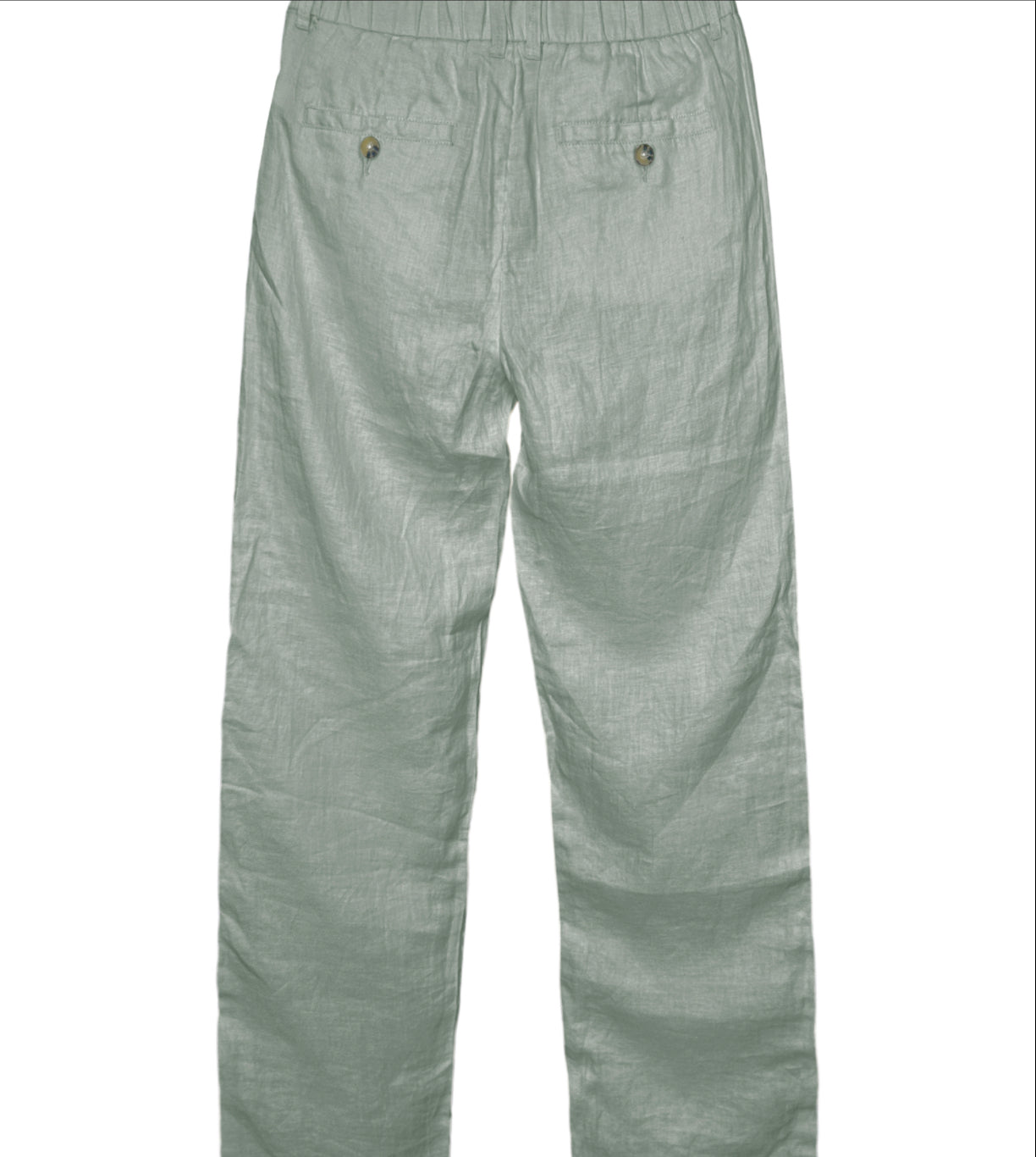 PANTALON LINO CON PINZAS DELANTERAS VERDE BLUE COAST