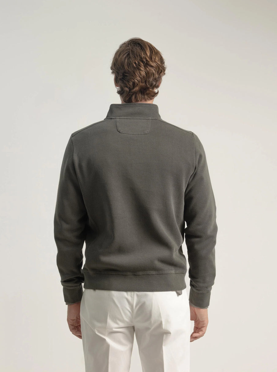SUDADERA CUELLO CREMALLERA VERDE PUROEGO
