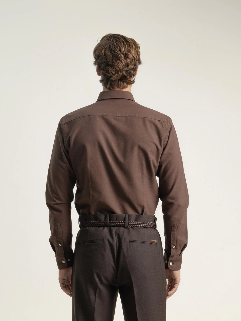 CAMISA OXFORD ALGODÓN CHOCOLATE PUROEGO