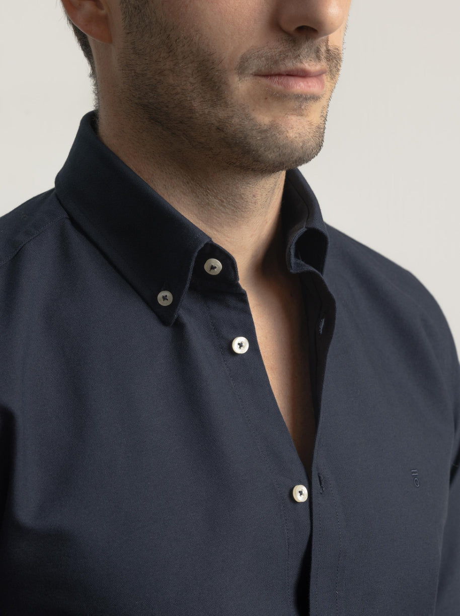 CAMISA OXFORD ALGODÓN MARINO PUROEGO