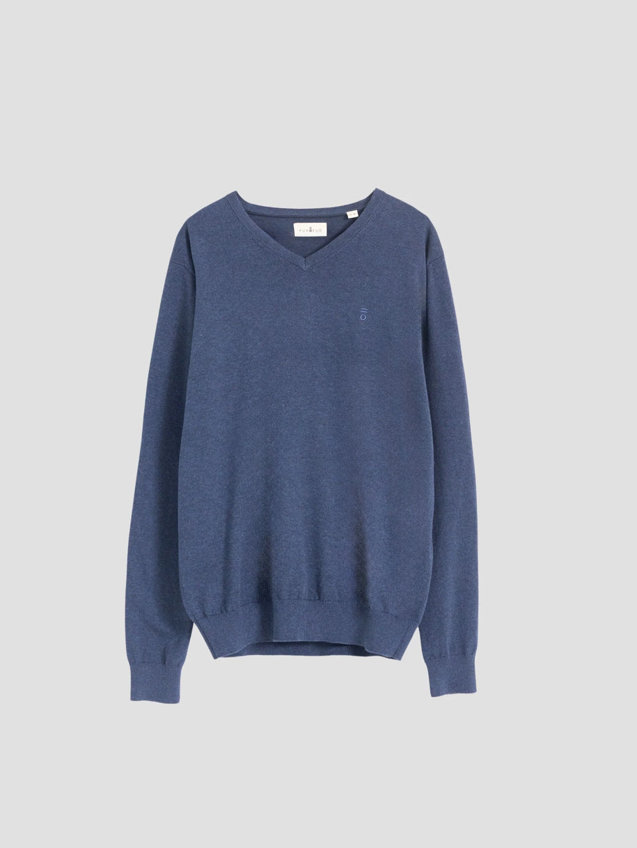 JERSEY CUELLO PICO AZUL INDIGO PUROEGO