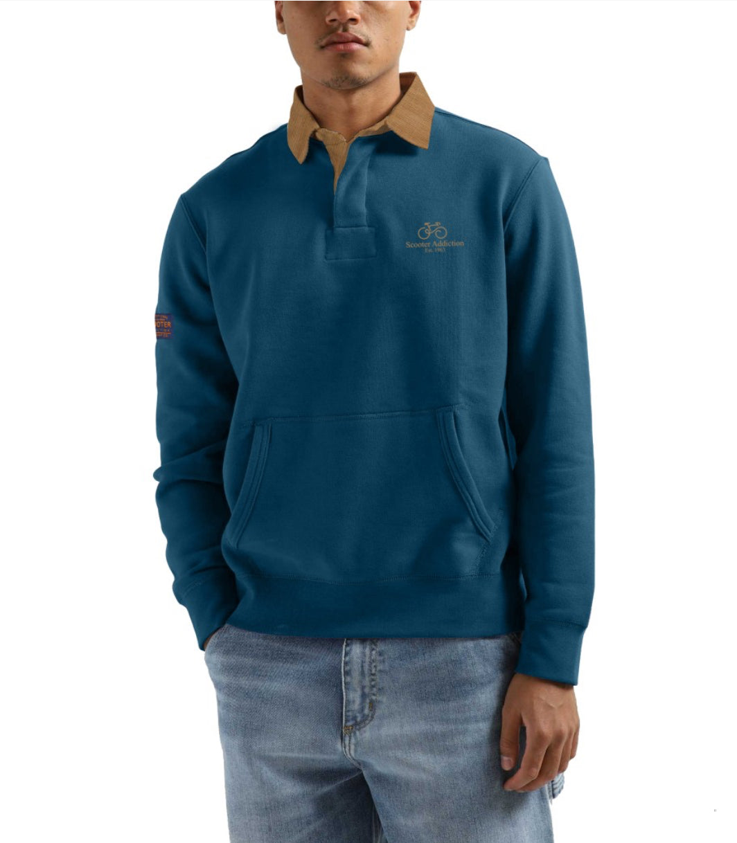 SUDADERA POLO HYBRID MARINO SCOOTER