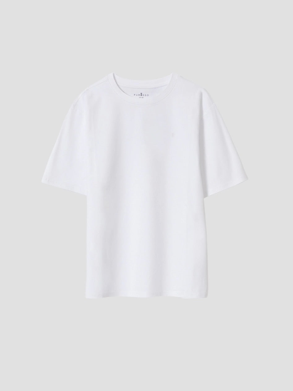 CAMISETA OVERSIZE INTERLOCK BLANCO PUROEGO