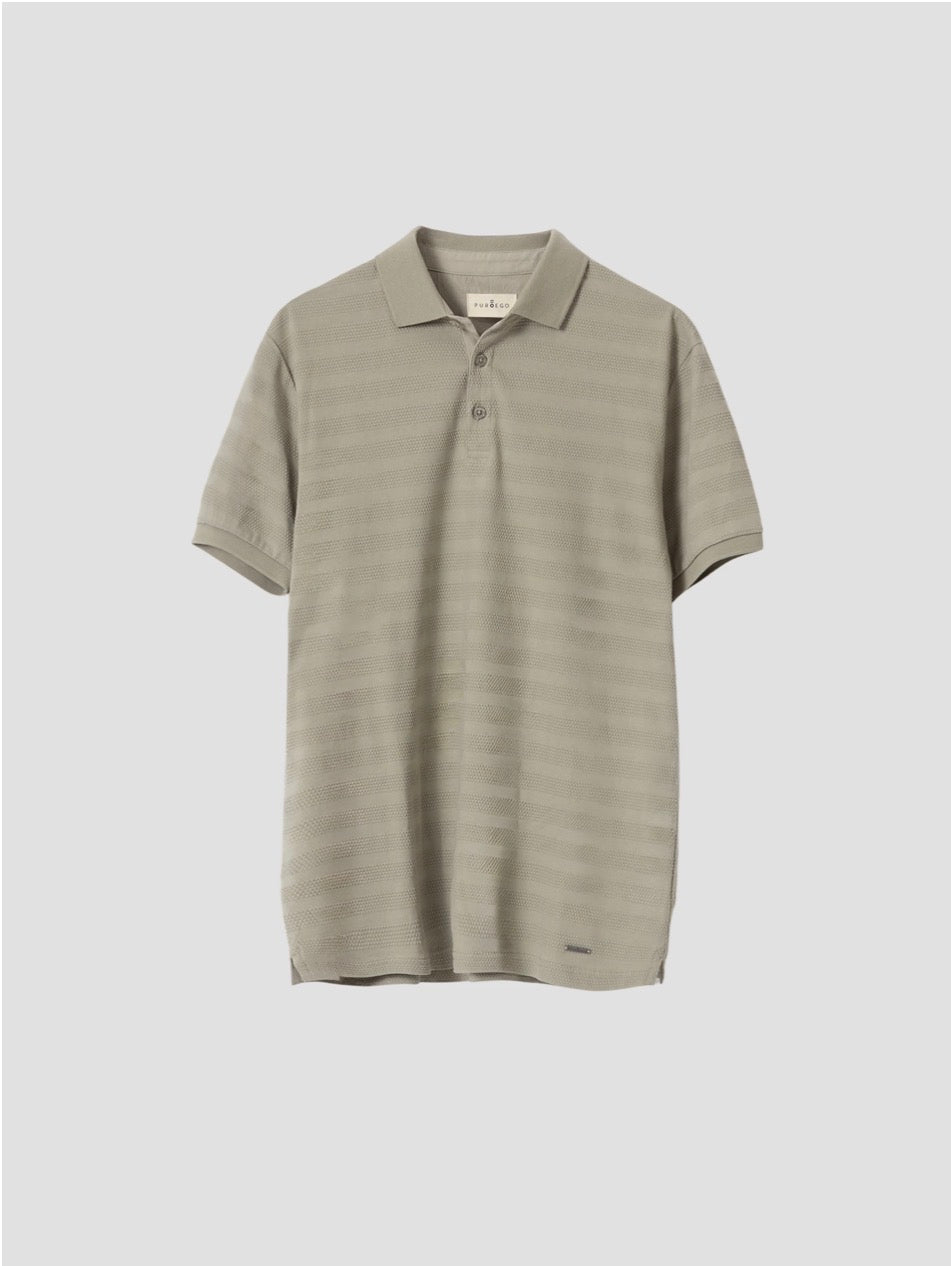 POLO DOBBY VERDE LIQUEN PUROEGO