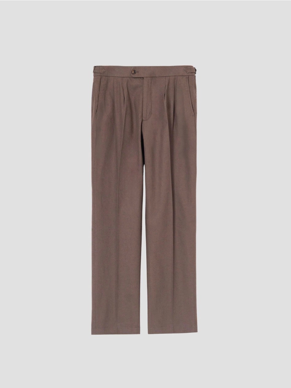 PANTALÓN SET LINO MARRÓN CHOCOLATE PUROEGO