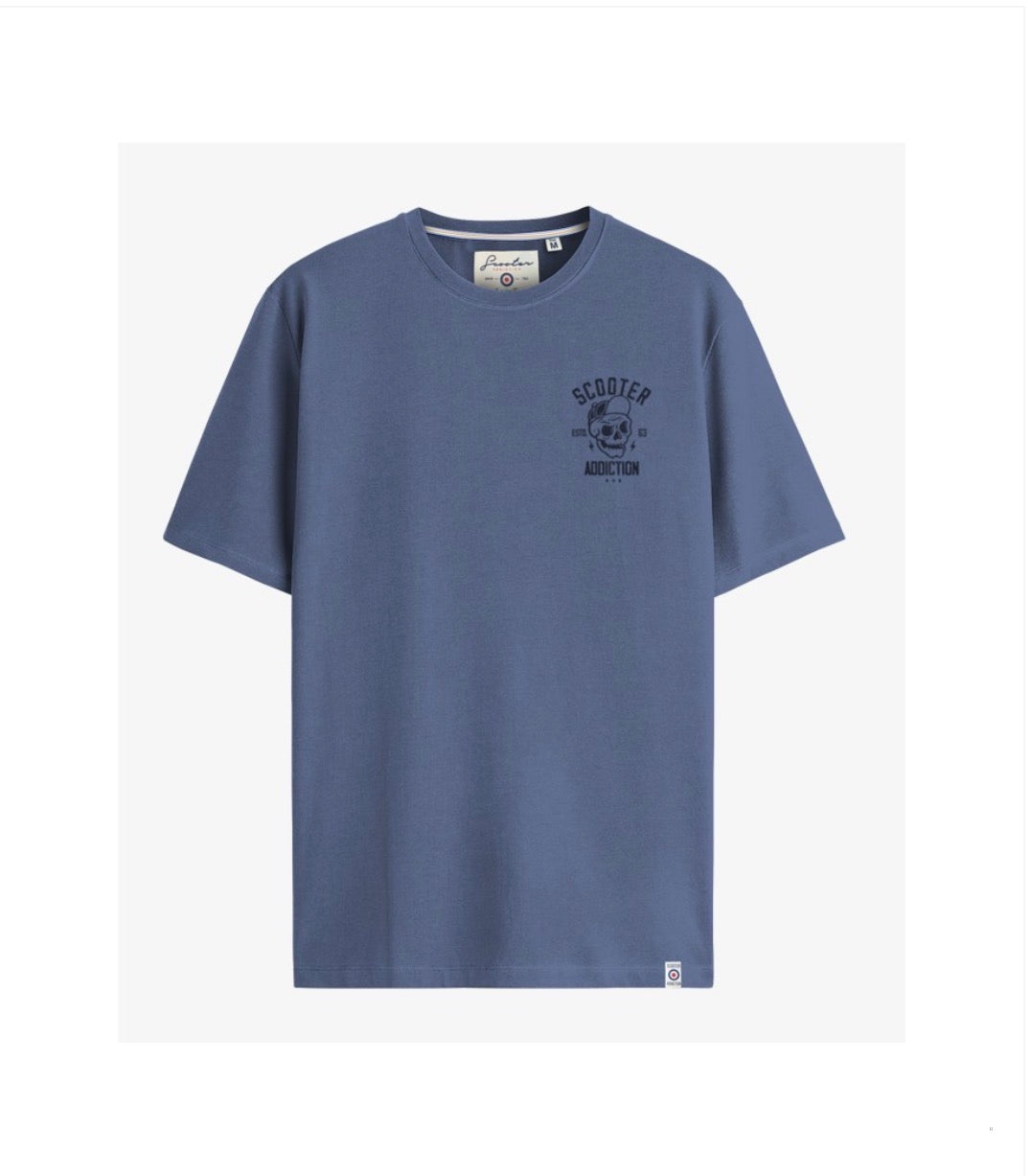 CAMISETA PRINT & WASH AZUL SCOOTER