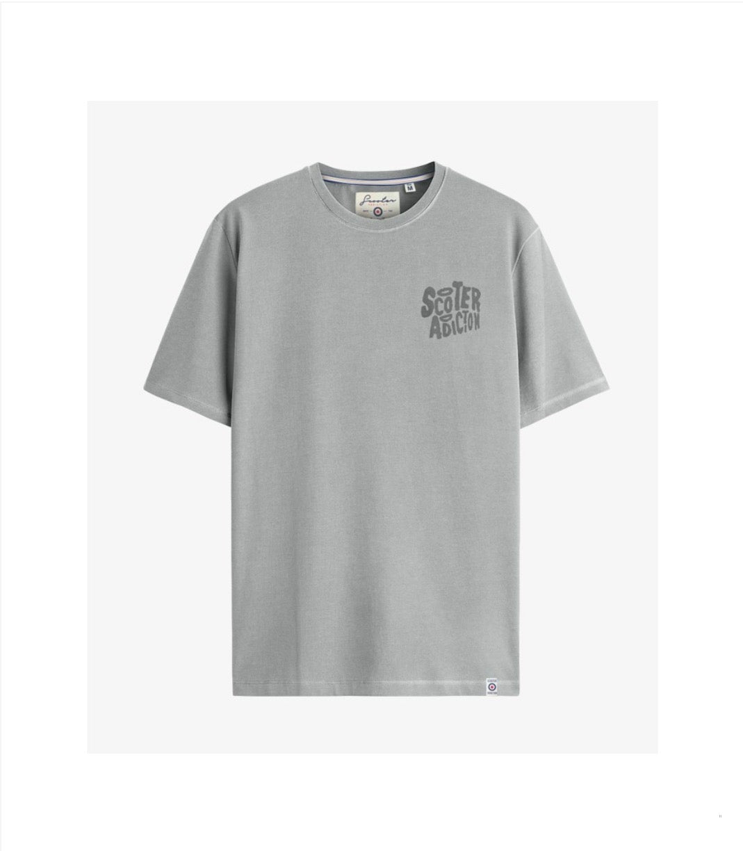 CAMISETA PRINT & WASH GRIS SCOOTER