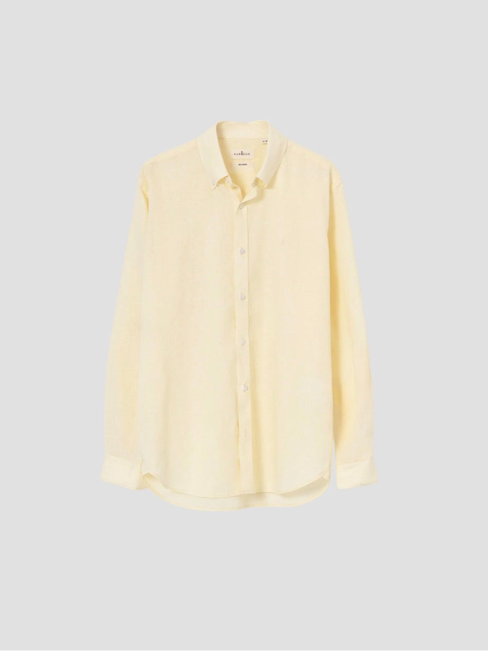 CAMISA LINO AMARILLA PUROEGO