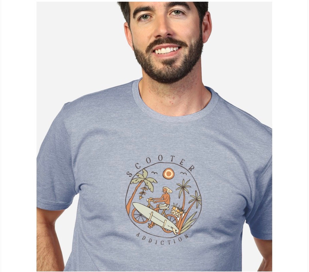 CAMISETA ORGÁNICA GO SURF AZUL SCOOTER