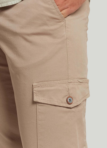 PANTALON CHINO CARGO CAMEL A LA VAQUERA