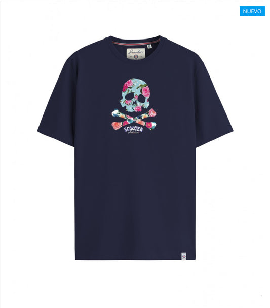 CAMISETA SKULL FLOWERS SCOOTER