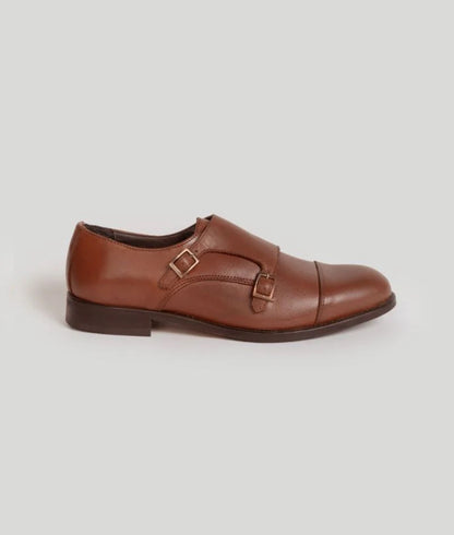 ZAPATO VESTIR HEBILLA MARRON A LA VAQUERA