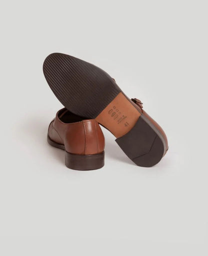 ZAPATO VESTIR HEBILLA MARRON A LA VAQUERA