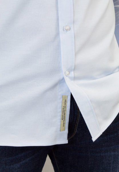CAMISA OXFORD EFECTO LAVADO CELESTE PATADEGAYO