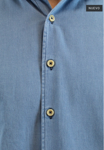 CAMISA DENIM ESTRUCTURA BLEACHED PATADEGAYO