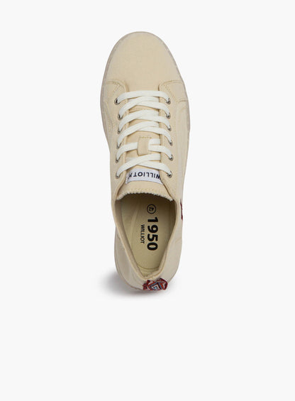 ZAPATILLA LONA ÉTNICA CREMA WILLIOT