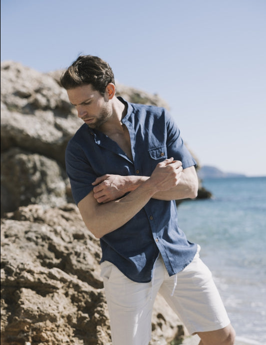CAMISA C/MAO LINO ALGODÓN URBAN BUTTON