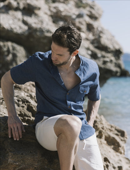 CAMISA C/MAO LINO ALGODÓN URBAN BUTTON
