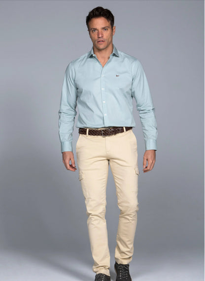 CAMISA GARMENT DYED LAVANDA ALBERT BRANDON