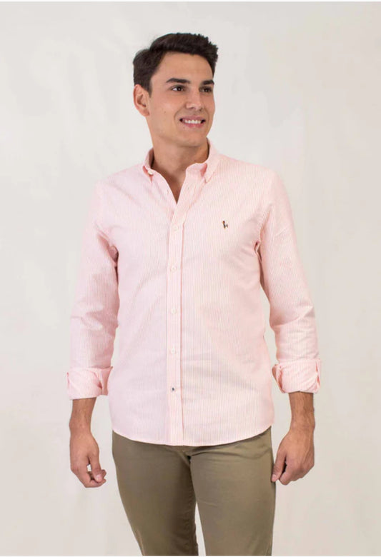 CAMISA OXFORD RAYAS NARANJA PATADEGAYO