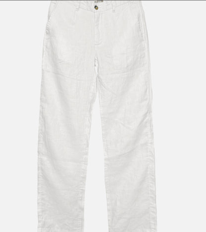 PANTALON LINO CON PINZAS DELANTERA BLUE COAST BLANCO
