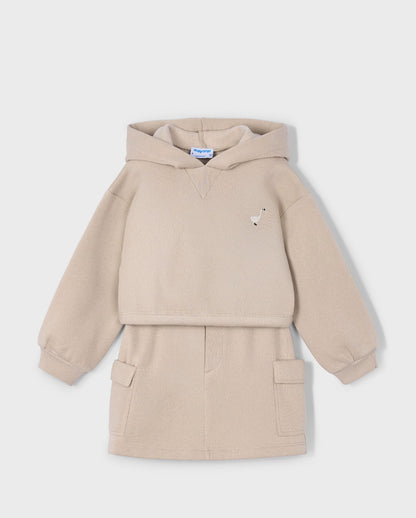 CONJUNTO SUDADERA Y FALDA CARGO MAYORAL NIÑA