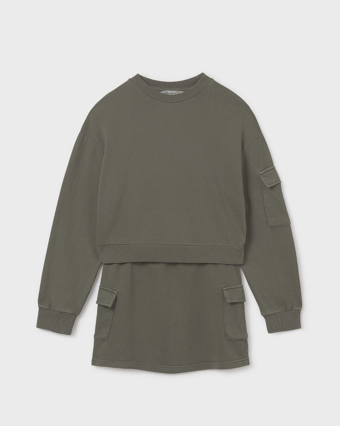 CONJUNTO SUDADERA Y FALDA CARGO CAZA MAYORAL NIÑA