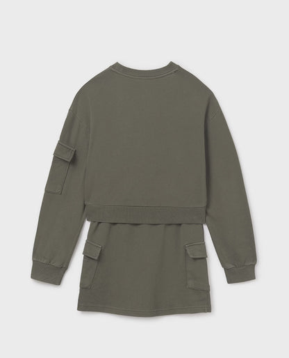 CONJUNTO SUDADERA Y FALDA CARGO CAZA MAYORAL NIÑA