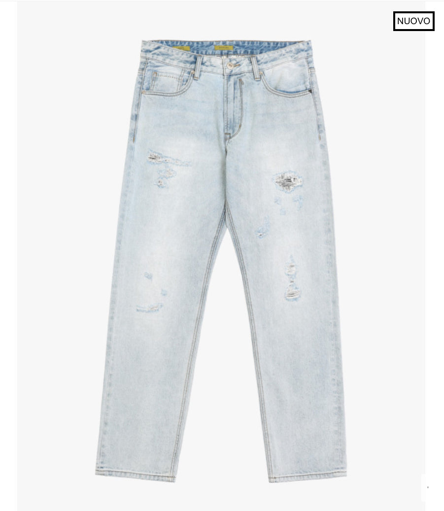 PANTALON TEJANO STRAIGHT FIT ROTO GIANNI LUPO