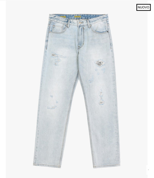 PANTALON TEJANO STRAIGHT FIT ROTO GIANNI LUPO