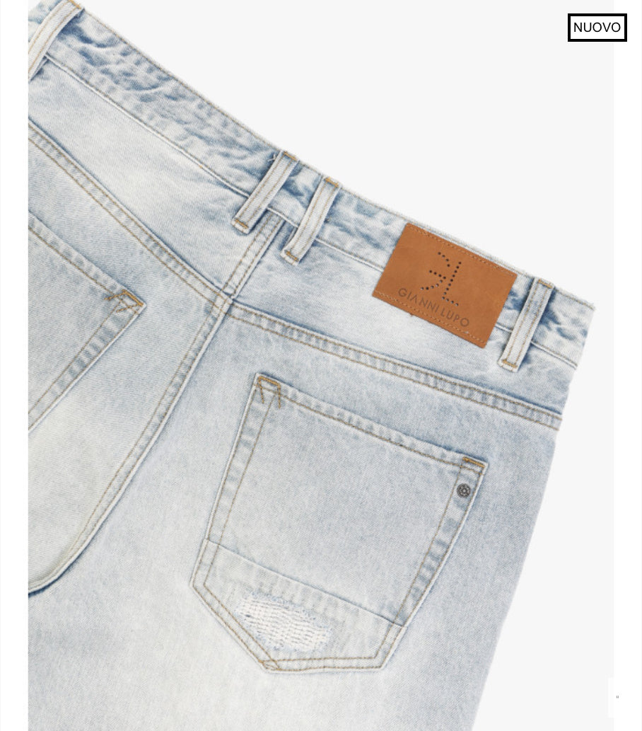 PANTALON TEJANO STRAIGHT FIT ROTO GIANNI LUPO