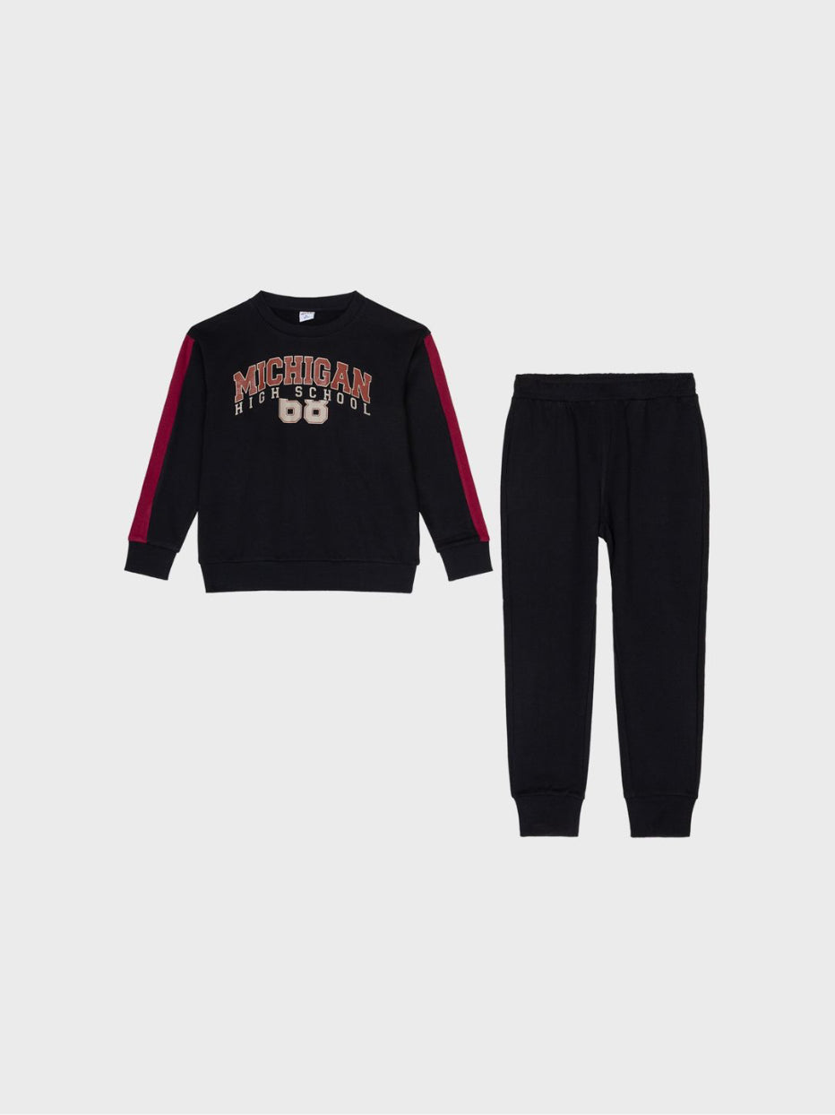 CONJUNTO CORES DOS PIEZAS NEGRO ATIVO NIÑO