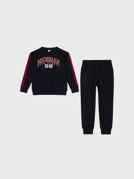 CONJUNTO CORES DOS PIEZAS NEGRO ATIVO NIÑO