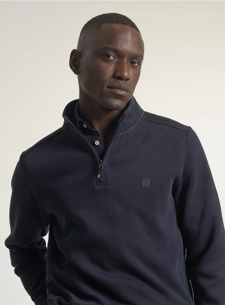 SUDADERA CUELLO CREMALLERA MARINO PUROEGO