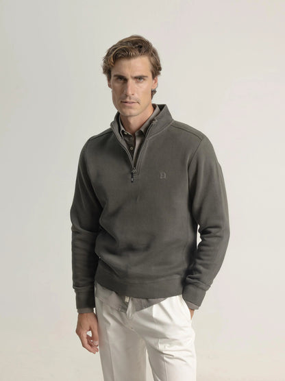 SUDADERA CUELLO CREMALLERA VERDE PUROEGO