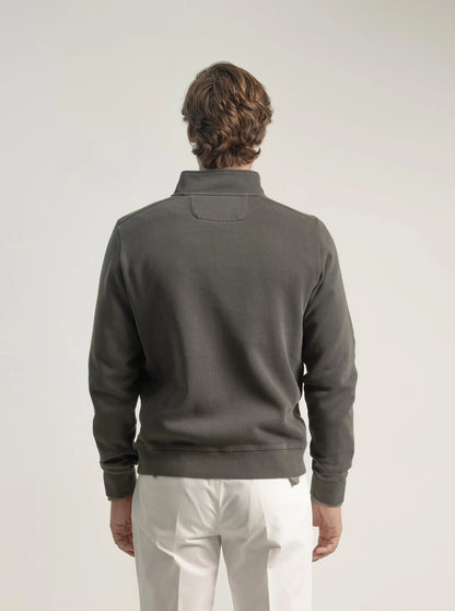 SUDADERA CUELLO CREMALLERA VERDE PUROEGO