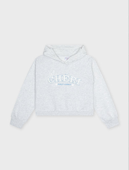 SUDADERA CON CAPUCHA GRIS ATIVO NIÑA