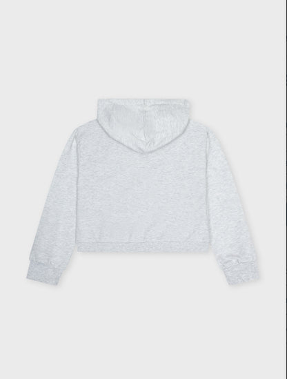 SUDADERA CON CAPUCHA GRIS ATIVO NIÑA