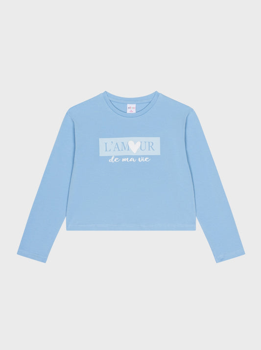 CAMISETA ESTAMPADA M/L ATIVO NIÑA