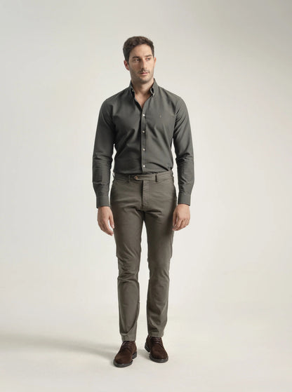 PANTALON CHINO TWILL VERDE BOSQUE PUROEGO